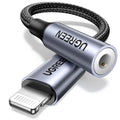 UGREEN Headphone Adapter Lightning to 3.5Mm Adapter Apple Mfi Certified Aux Audio Jack Dongle Compatible with Iphone 14 Pro Max/14 Plus/13 12 Pro Max/Se/11 Pro Max/Xs, Grey